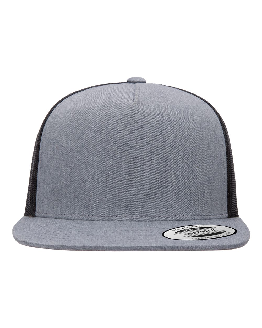 Heather Grey/Black / Flat Embroidery